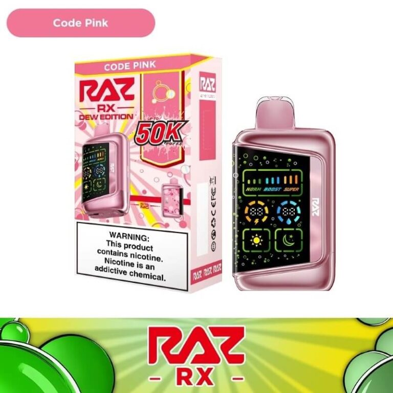 Code Pink RAZ RX50K Dew Edition Disposable Vape - Raz Vape